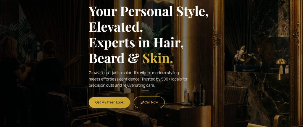 Salon / Grooming Landing Page